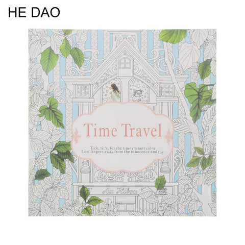1 Pcs 24 Pages Time Travel Coloring Book For Children Adult Relieve Stress Kill Time Graffiti Painting Drawing Art Book
